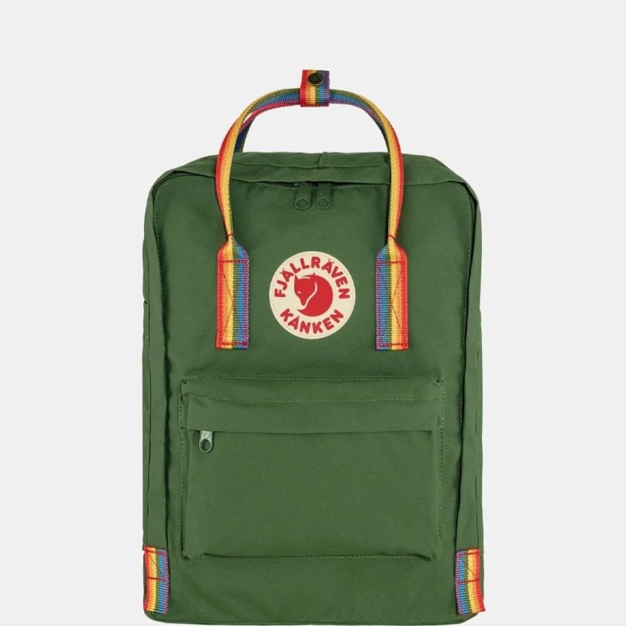 Schooltassen Fjallraven  | Fjallraven Kanken Rainbow Rugzak Spruce Green